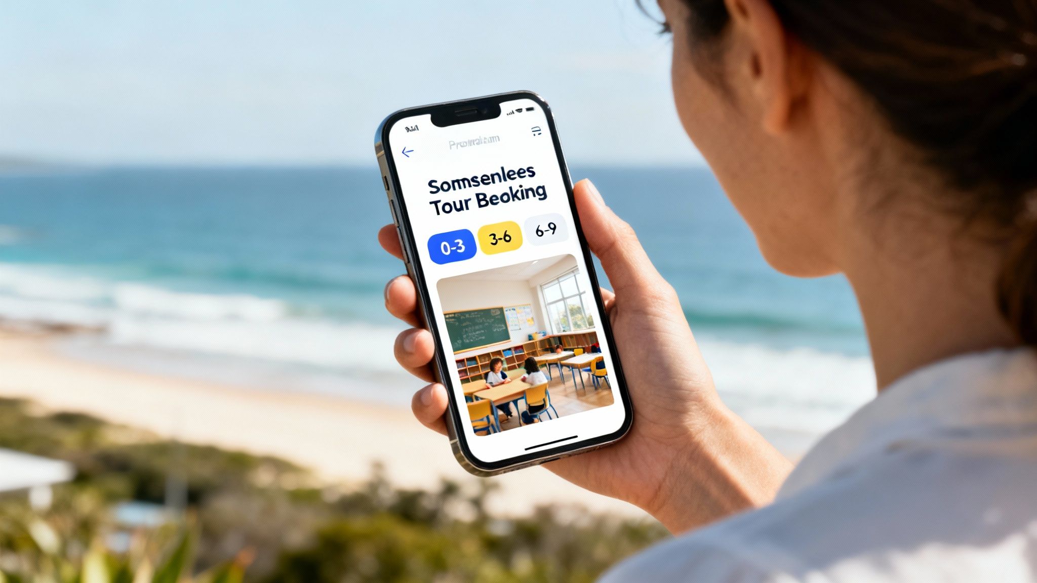 A child engaged in a Montessori activity in a classroom setting.