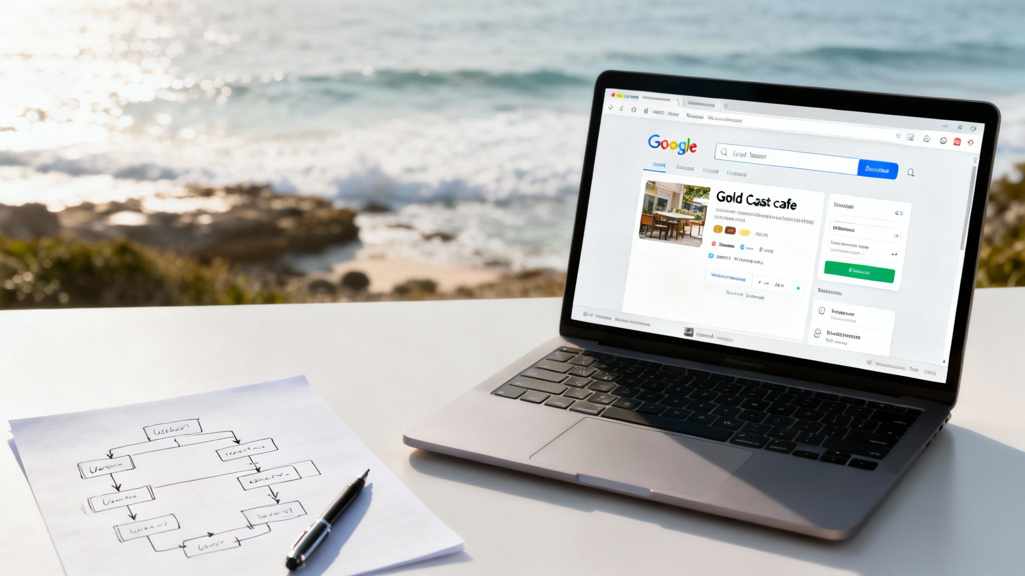 Two puzzle pieces, one labelled SEO and the other UX, fitting together perfectly.