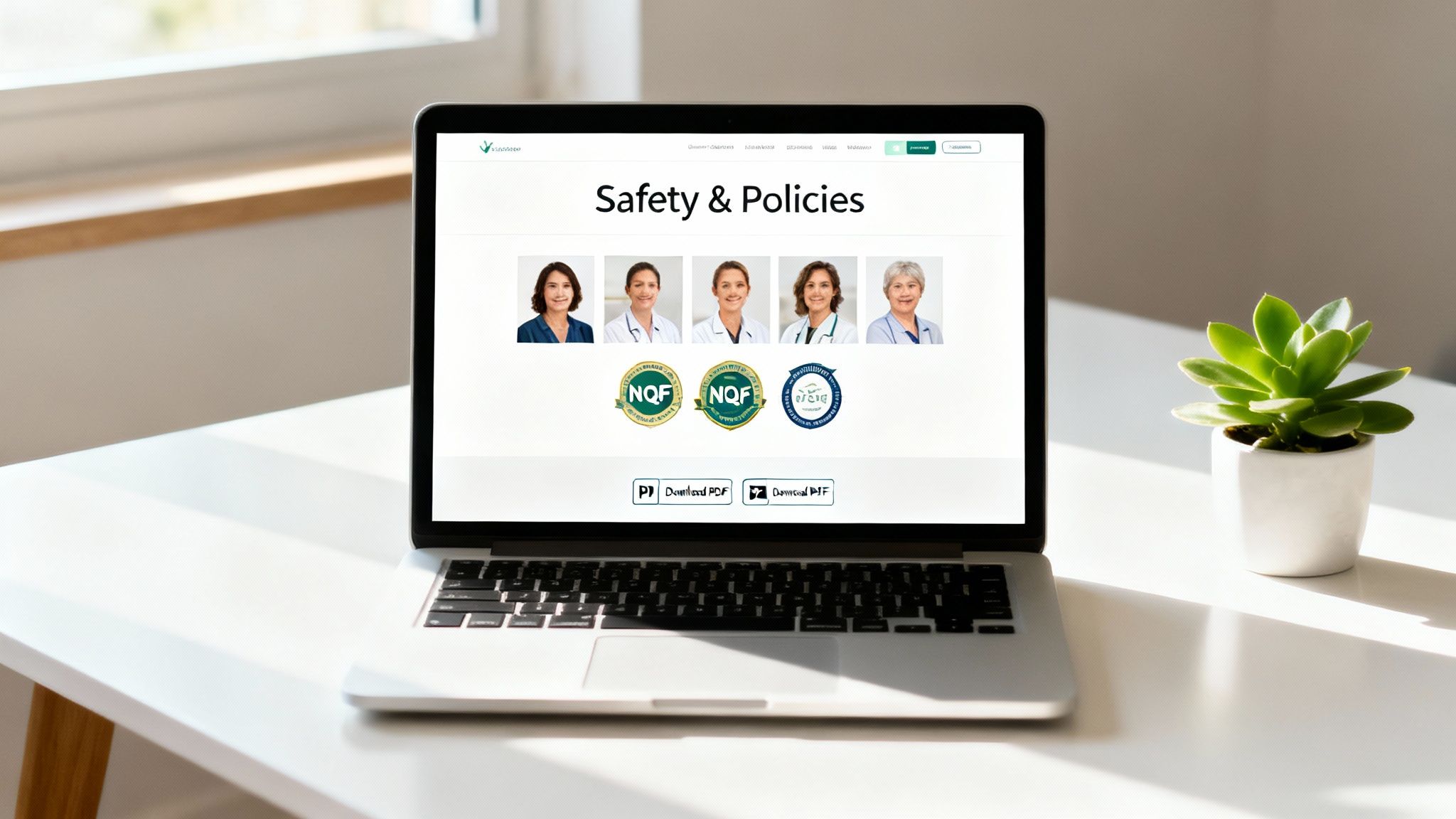 A teacher and child in a safe, compliant Montessori environment.