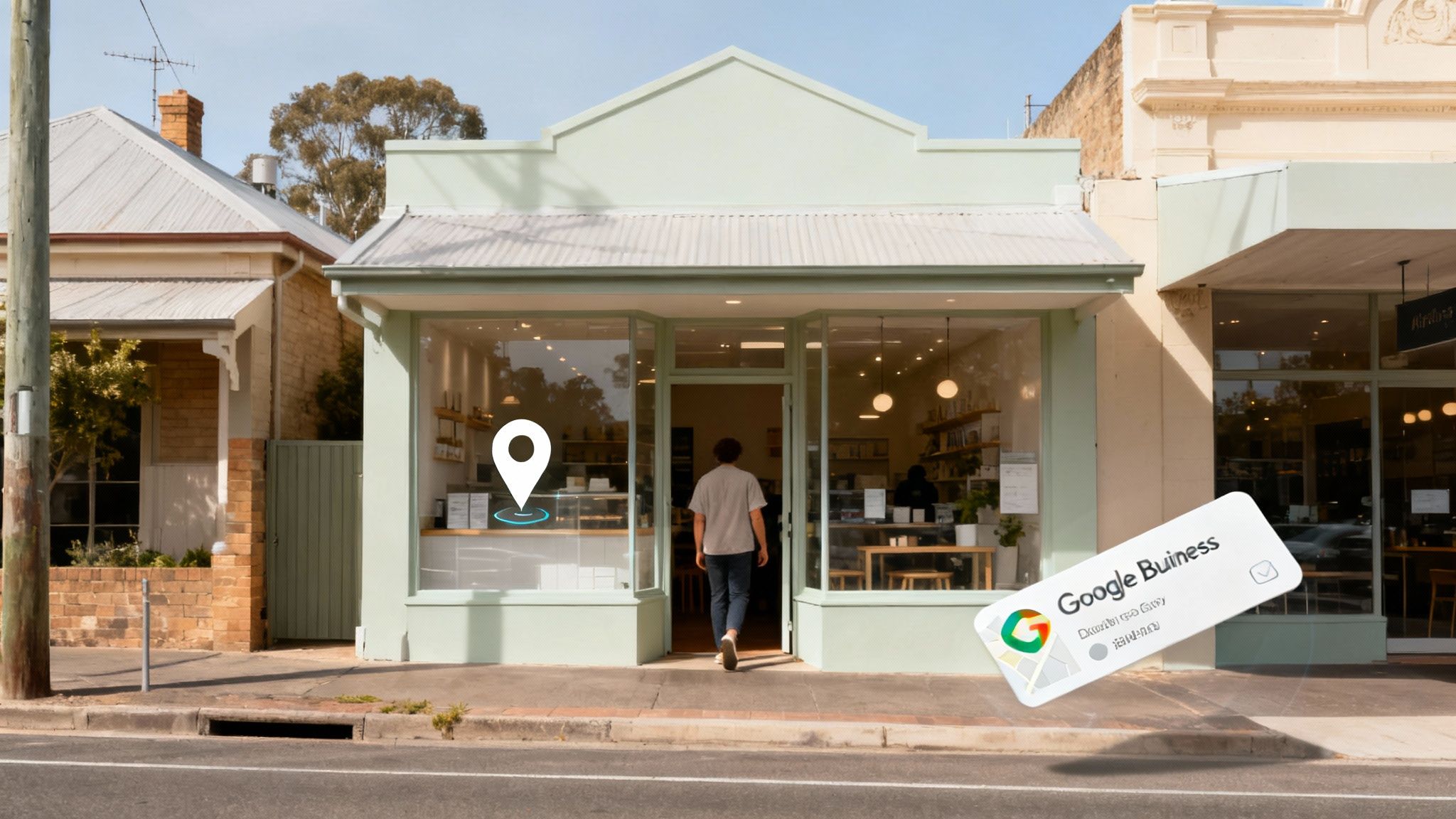 An illustration showing digital connections and links between different websites, representing building authority with backlinks.