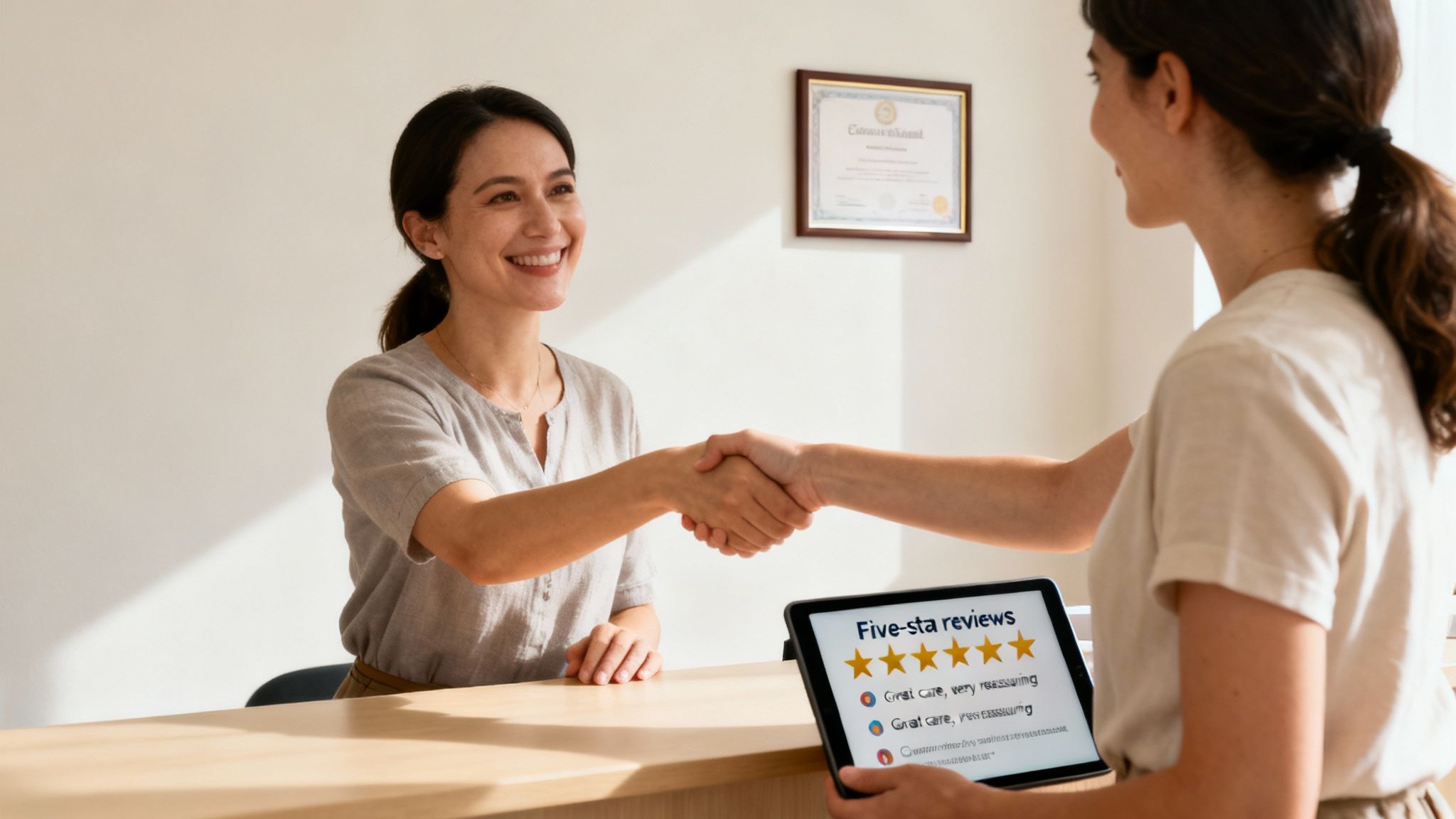 A person looking at a laptop with a question mark icon, representing frequently asked questions about childcare digital marketing on the Gold Coast.