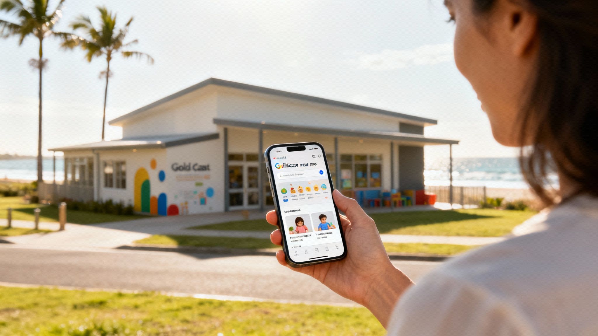 A child joyfully playing with colourful wooden blocks in a preschool classroom, representing a thriving learning environment.