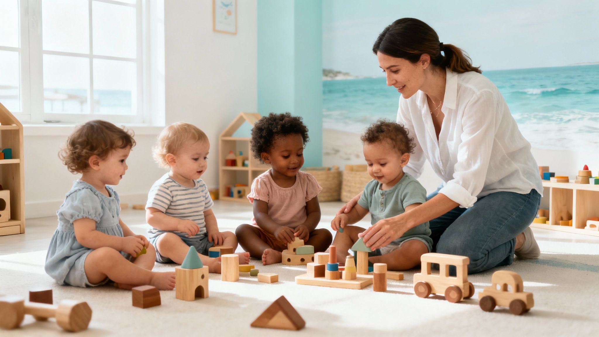 A visual representation of a digital marketing funnel for childcare centres