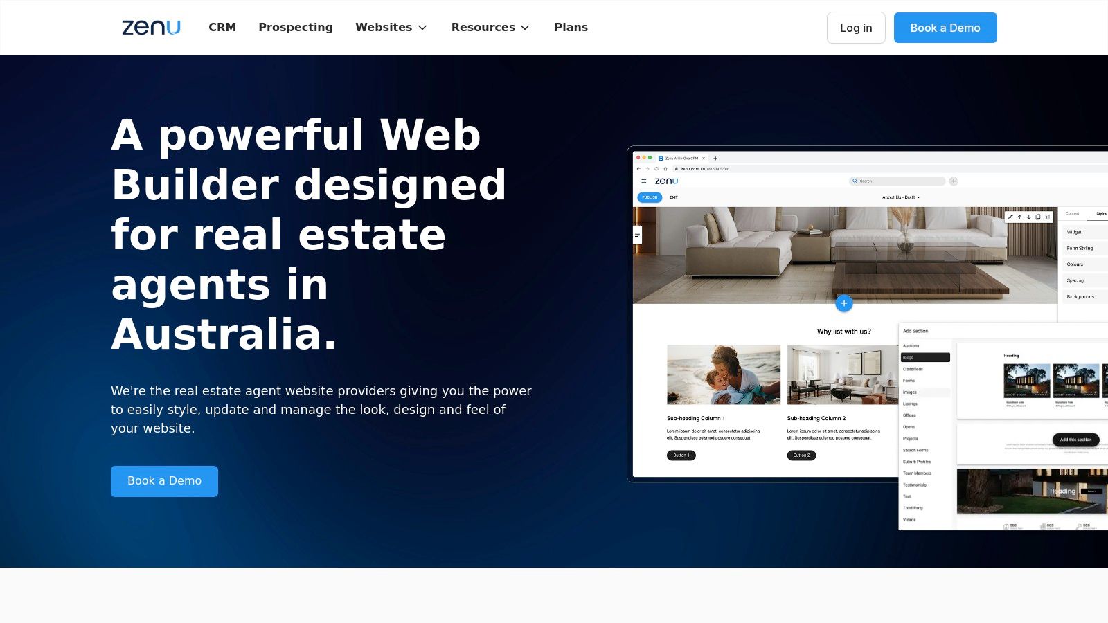 Zenu – Real Estate Website Builder (Australia)