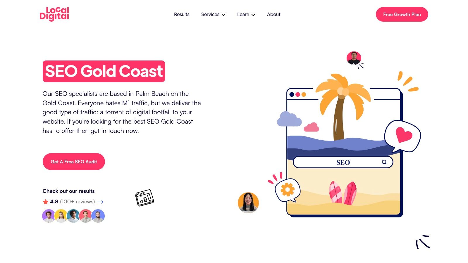 Local Digital website showcasing their focus on SEO