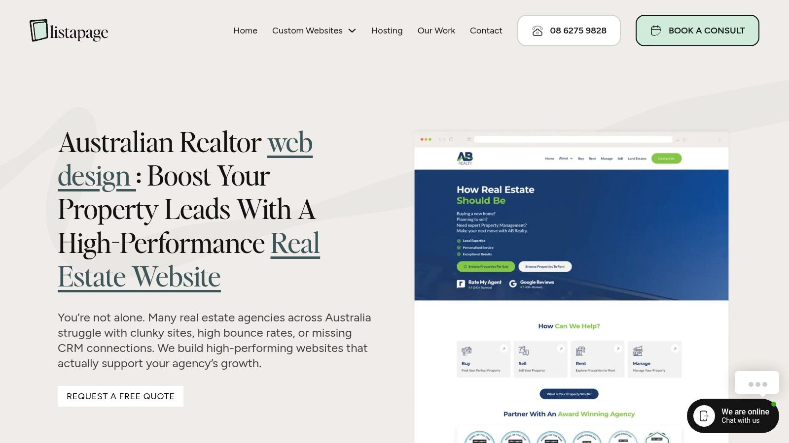 Listapage (Australia) – Custom & Templated Real Estate Websites