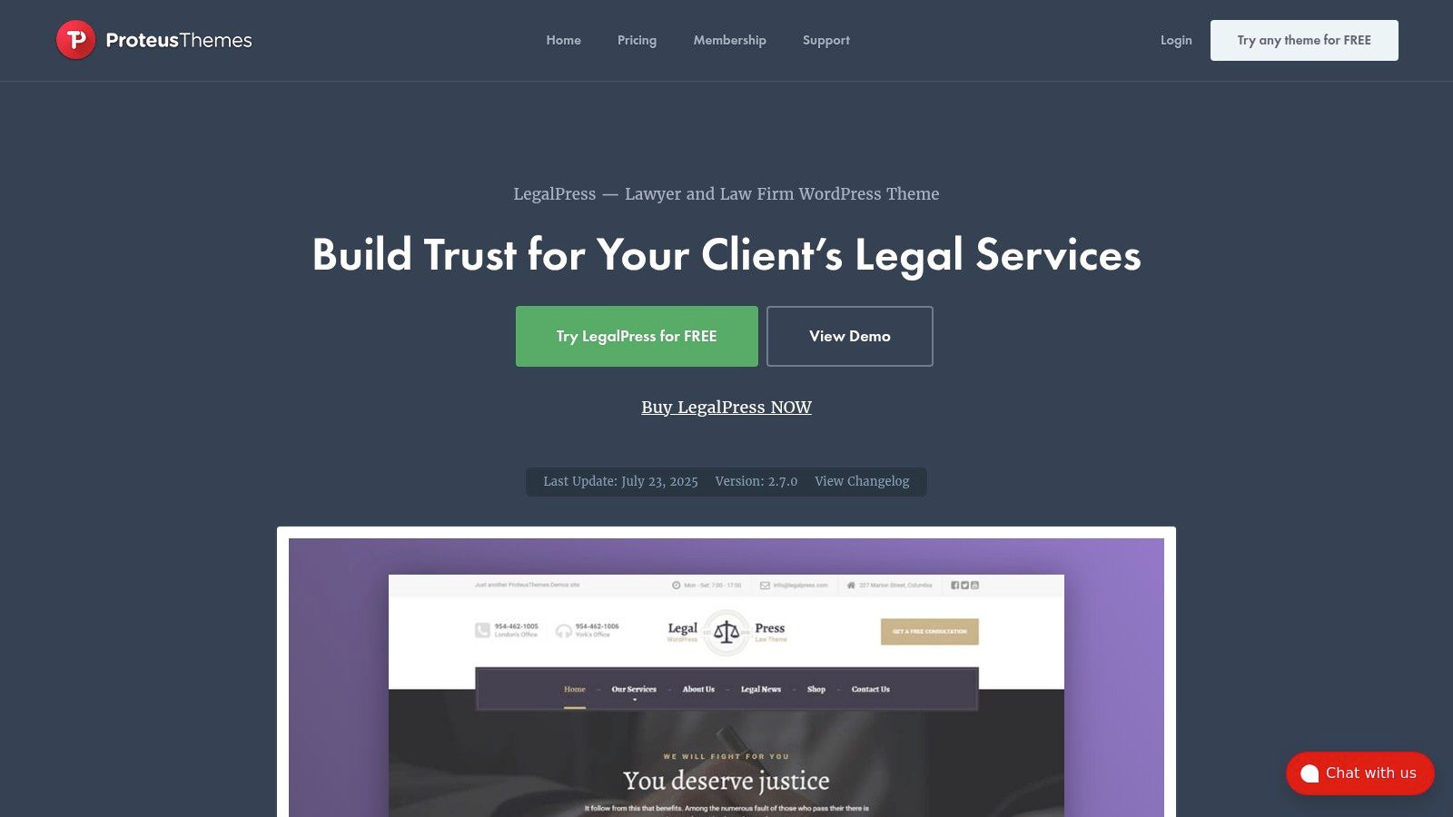 LegalPress by ProteusThemes (WordPress theme)