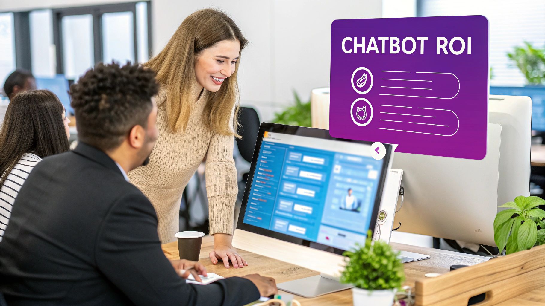Think of chatbot ROI like evaluating a star employee who works 24/7