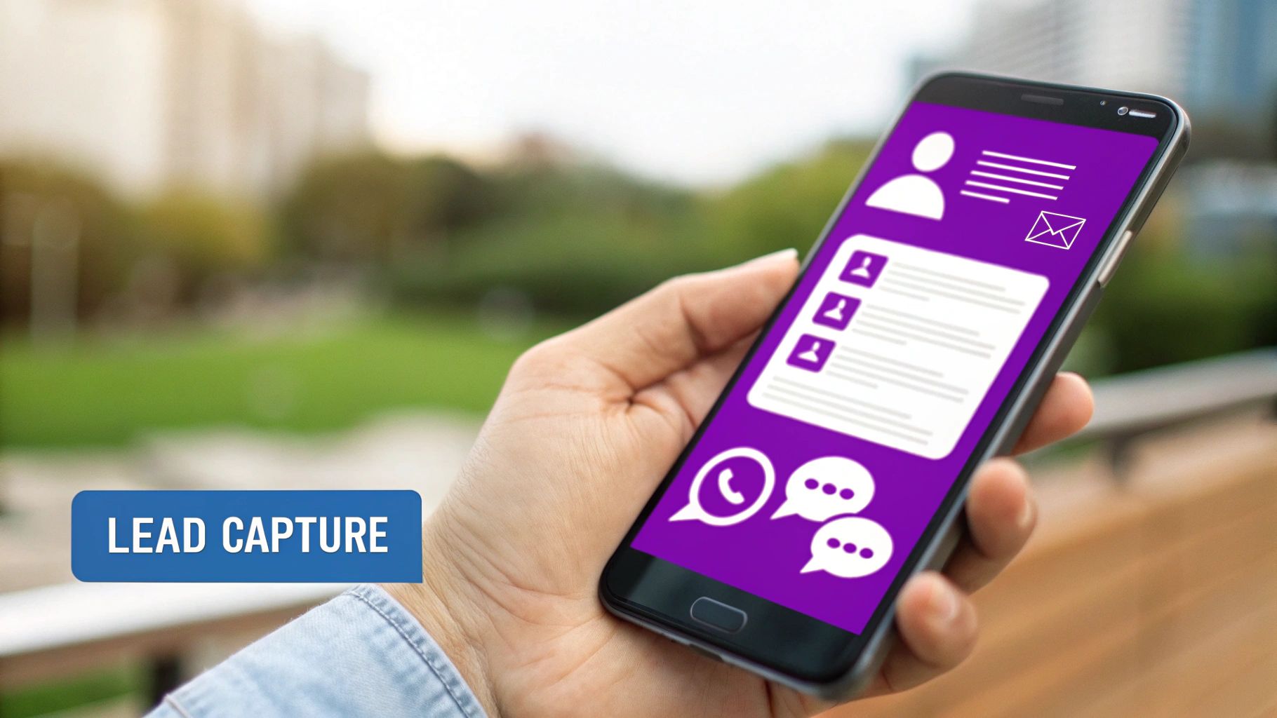 Infographic showing key data about Lead Generation and Qualification Chatbots