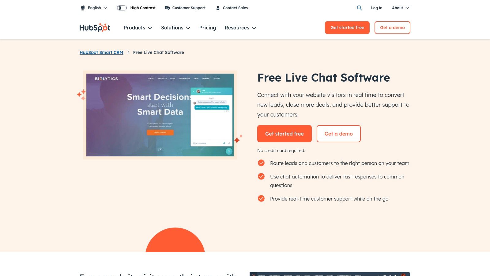 HubSpot Live Chat
