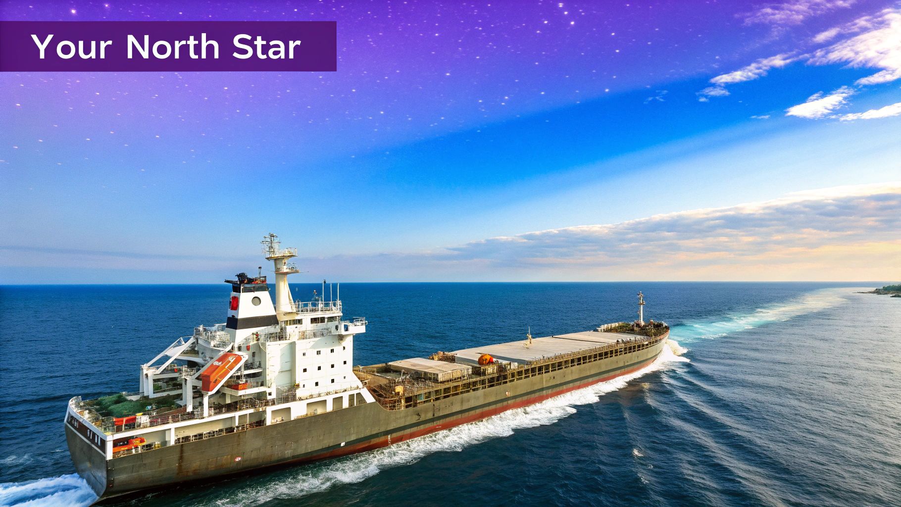 A compass pointing North, symbolizing a marketing strategy guiding an e-commerce business.
