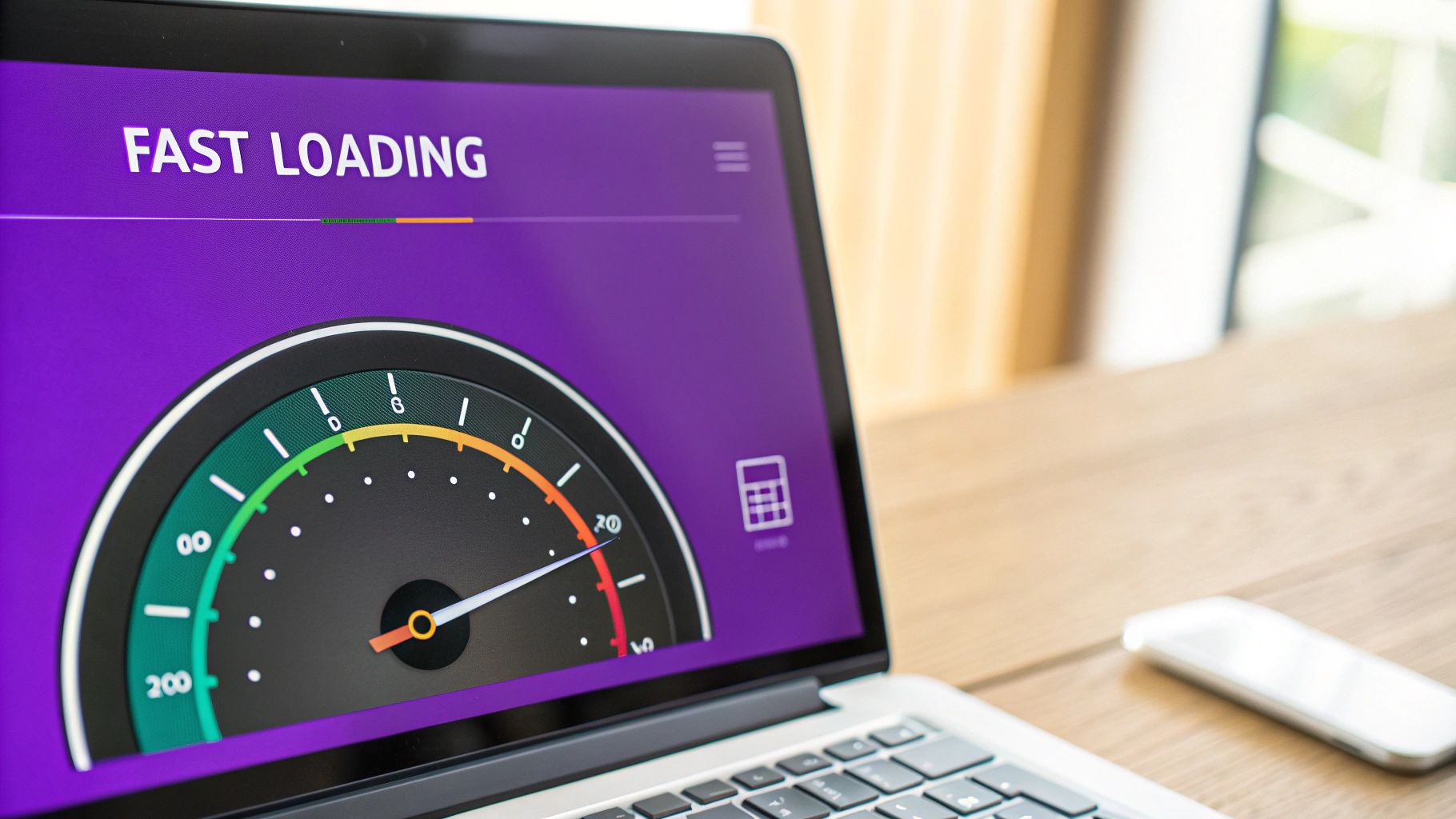 A modern, clean website layout on a laptop screen, showing clear navigation and prominent calls-to-action.