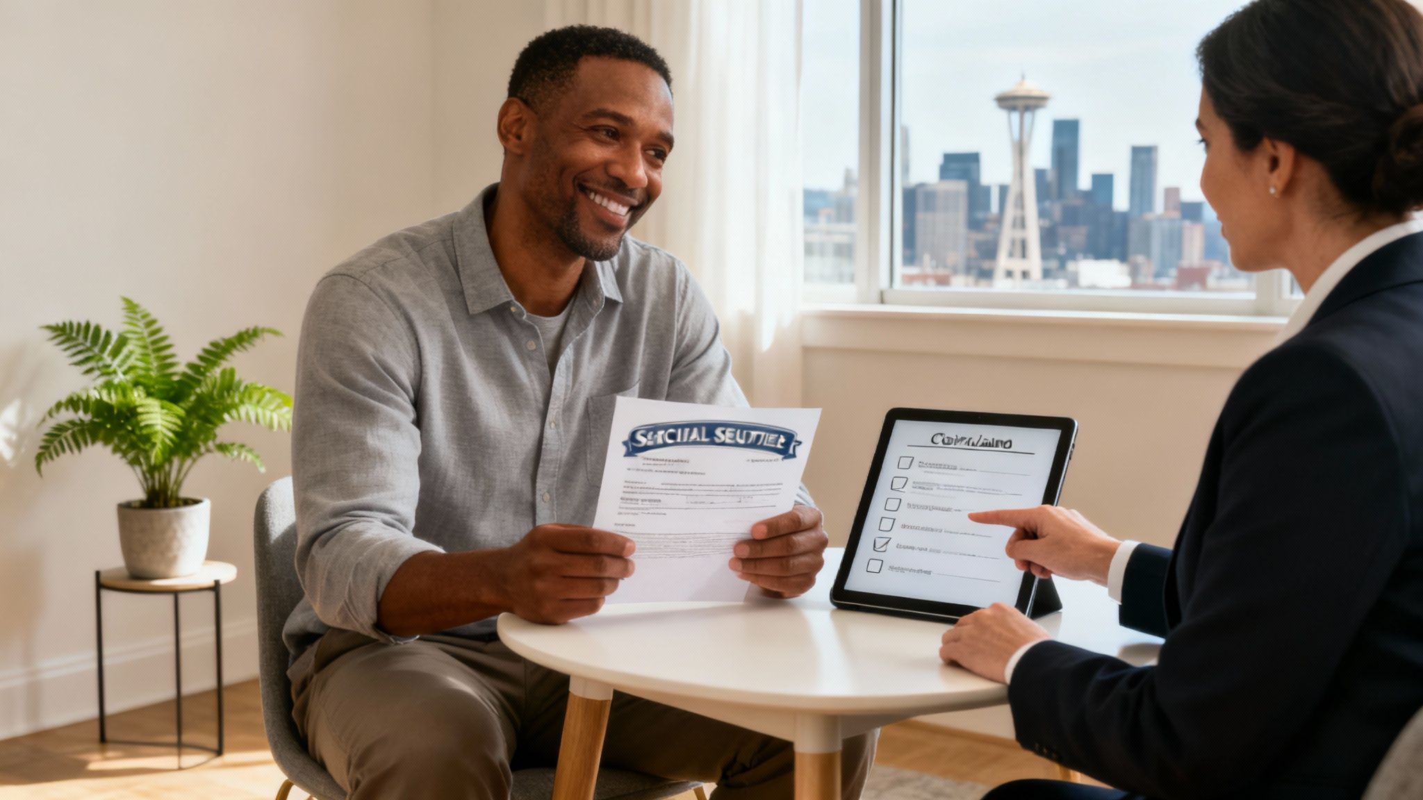 A person sitting at a desk, looking stressed while reviewing documents.