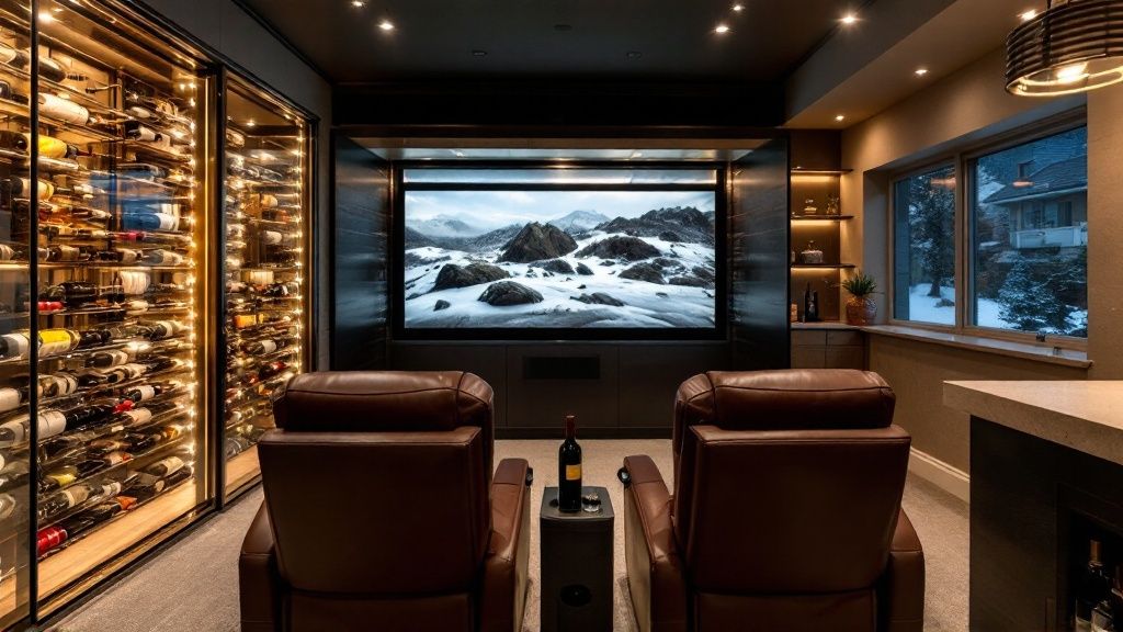 Luxury Wine Cellar Theater Combination
