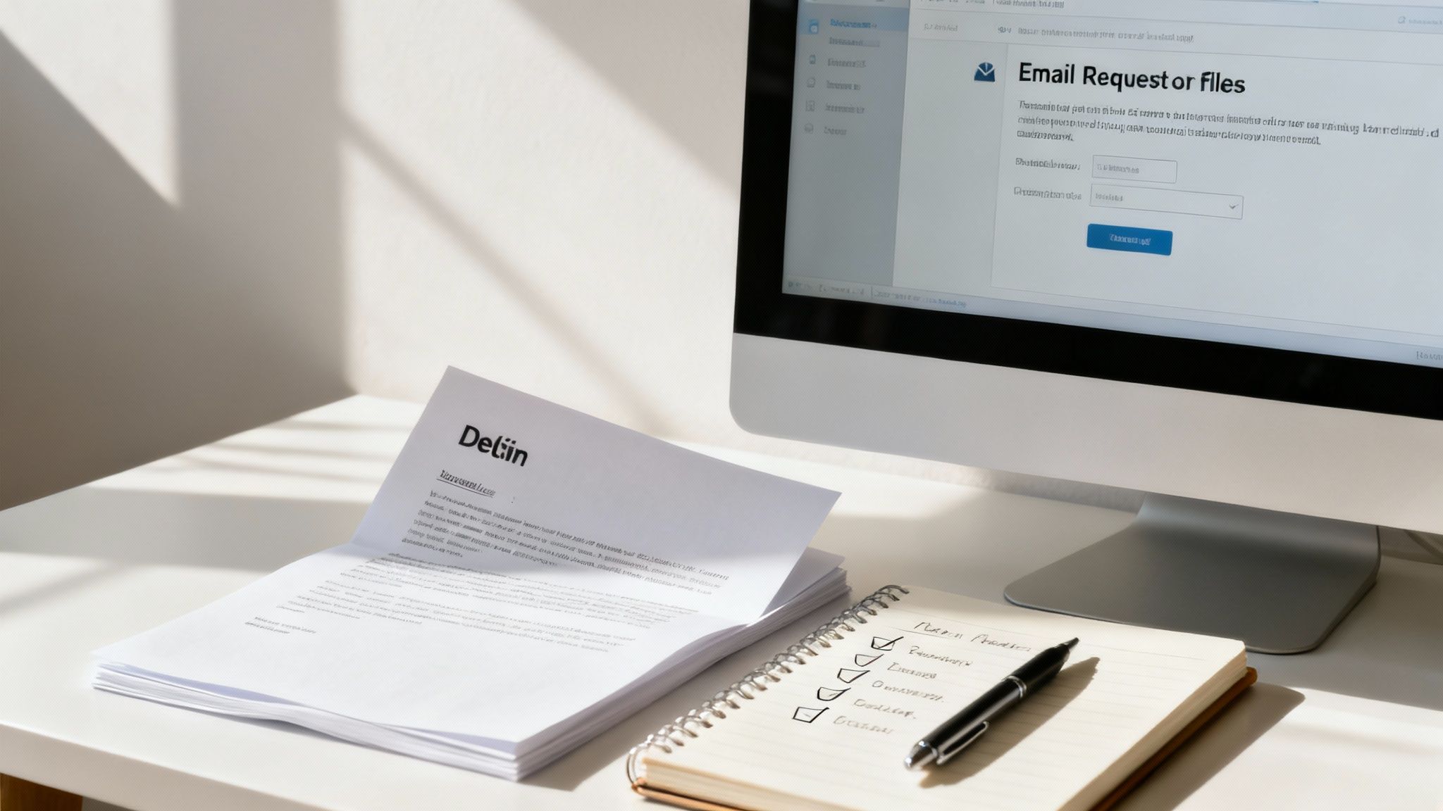 A person sitting at a desk and carefully examining a formal letter, highlighting the importance of understanding the denial.