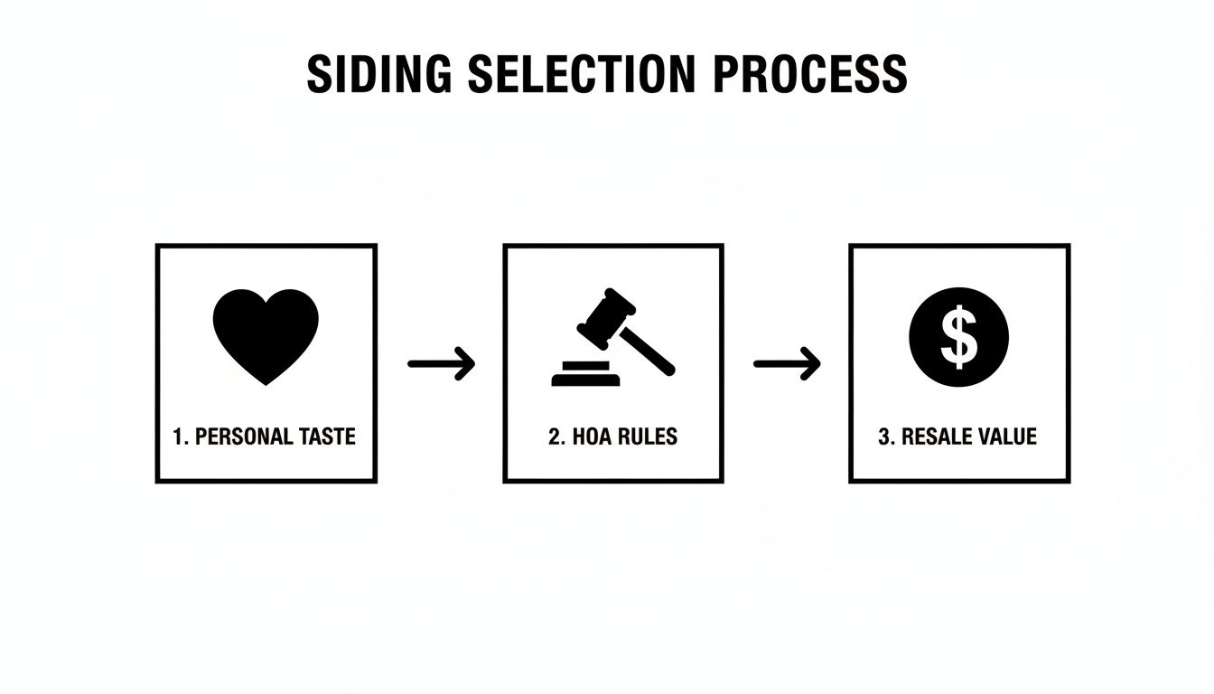 Infographic about best siding colors