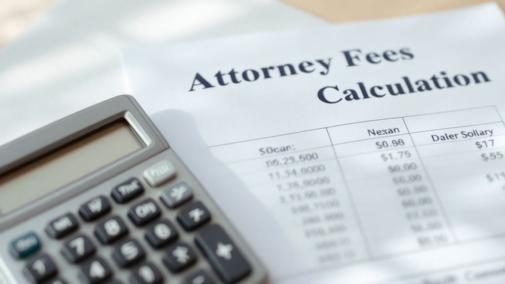 A balanced scale with a money bag on one side and a gavel on the other, symbolizing legal fee regulation.