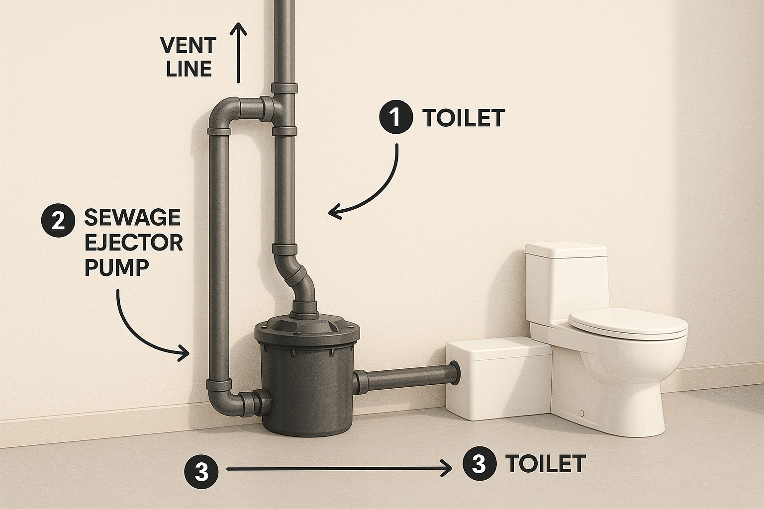 Infographic about how to add a bathroom to a basement