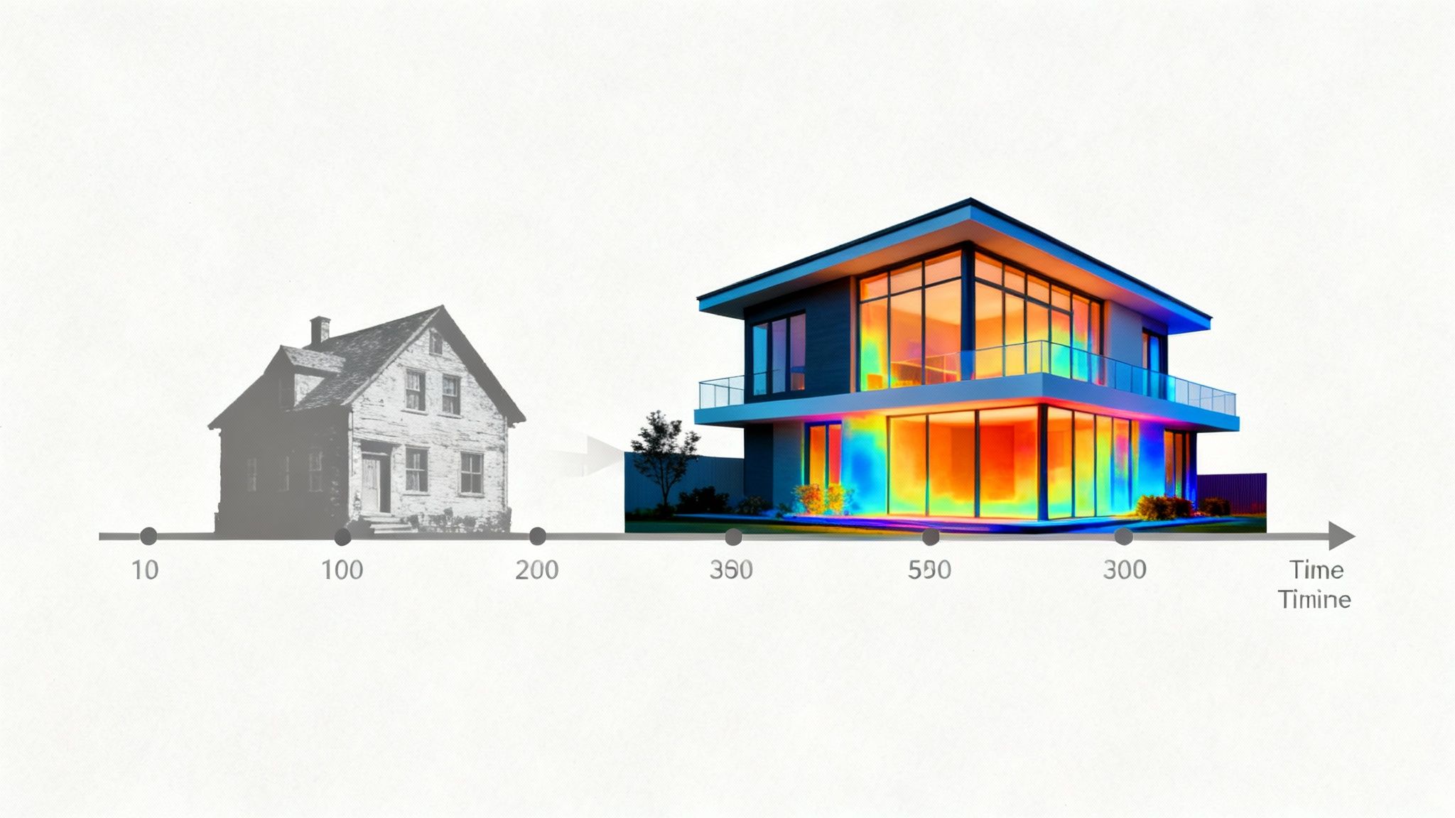 A home inspector using a thermal imaging camera to detect potential issues within a wall.