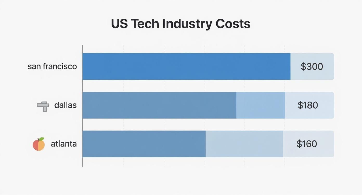 Infographic about tenant improvement costs per square foot