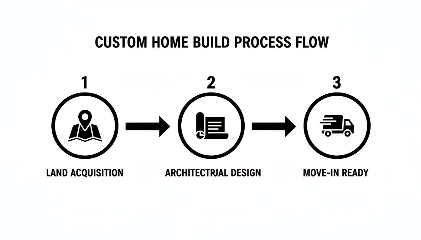 Infographic about how to build a custom home