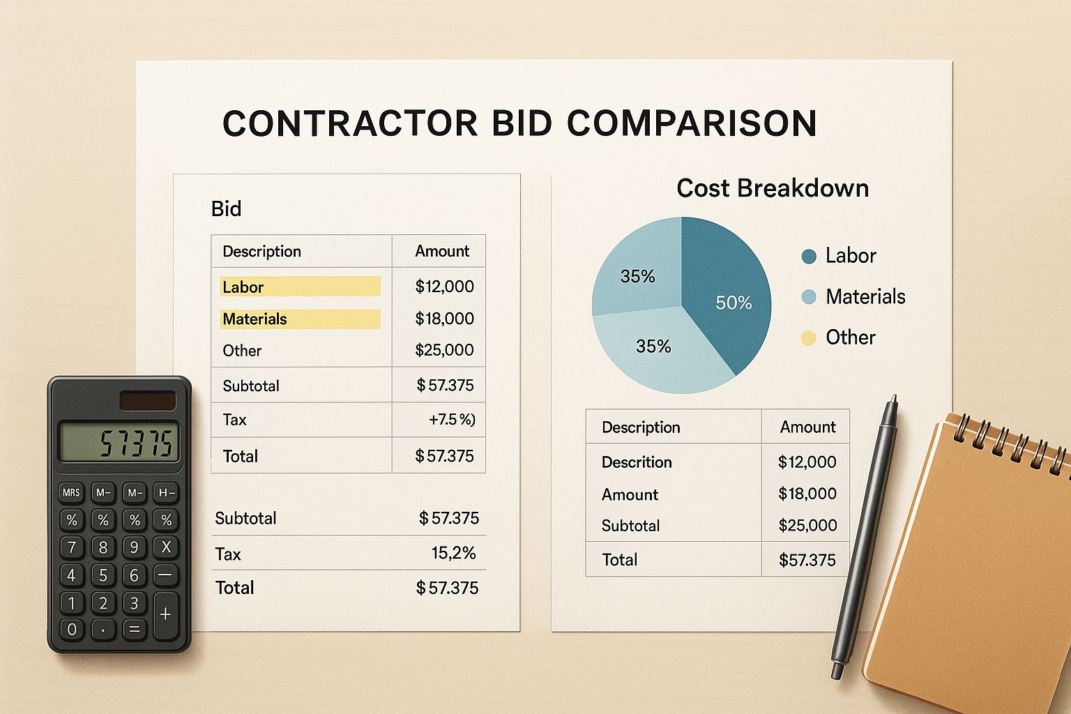 Infographic about how to choose a general contractor