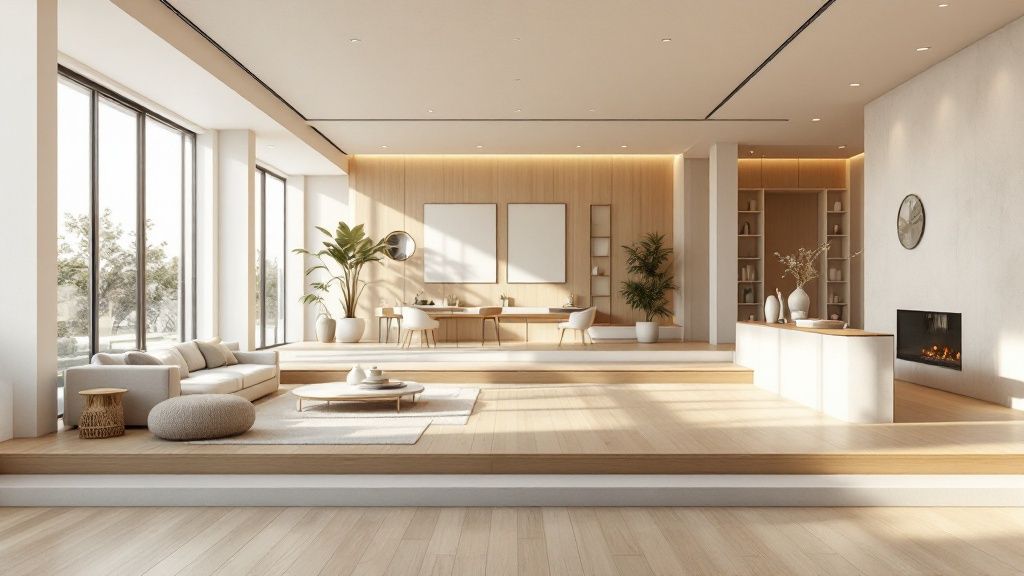 Open Floor Plan with Multi-Level Living