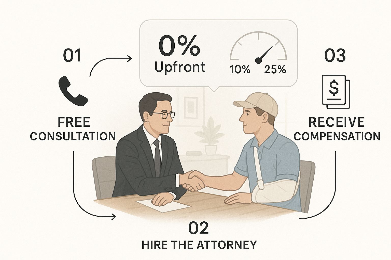 Infographic about workers comp lawyer cost