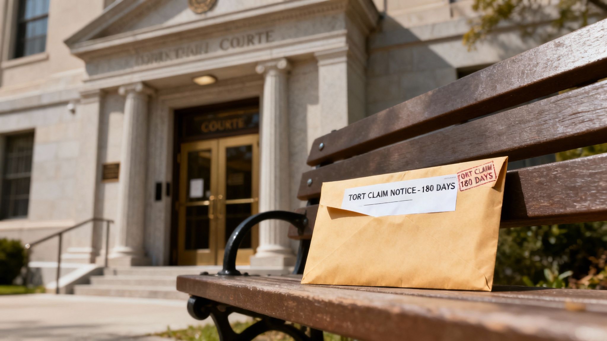 A government building with columns, representing a public entity.
