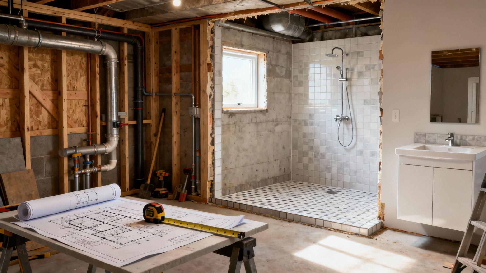 How to Add a Bathroom to a Basement The Right Way