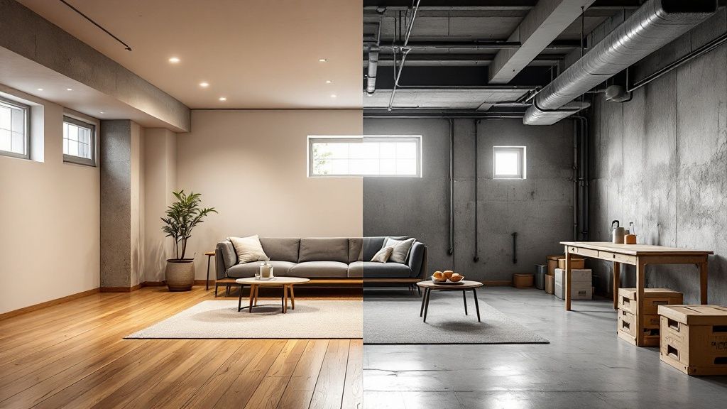 Finished vs Unfinished Basement A Homeowner's Guide