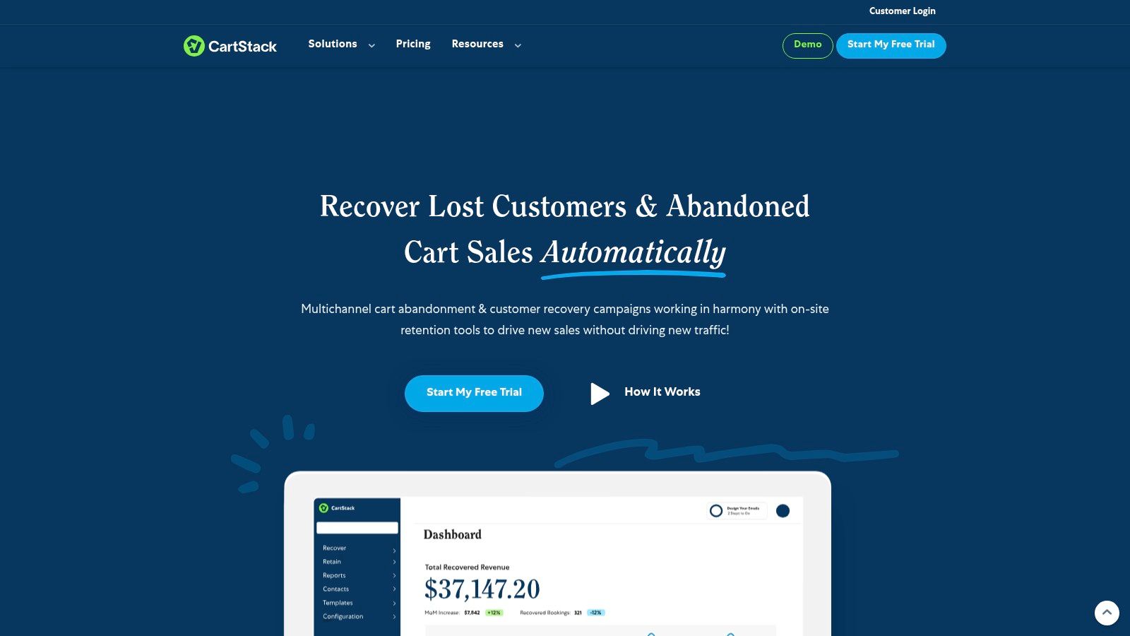 CartStack – Dedicated Cart/Browse Abandonment Recovery Suite