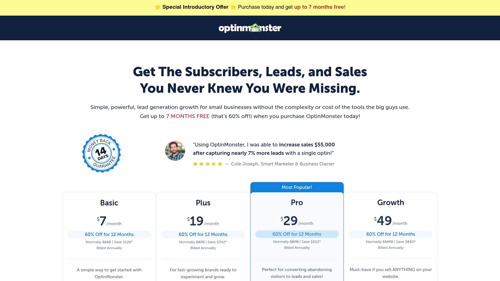 OptinMonster – On‑Site Exit‑Intent & Cart Abandonment Prevention