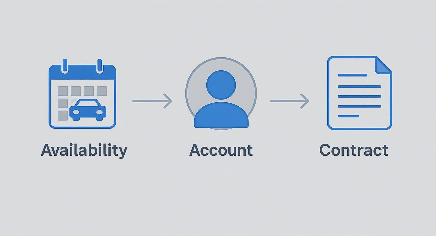 Infographic about how to extend car rental