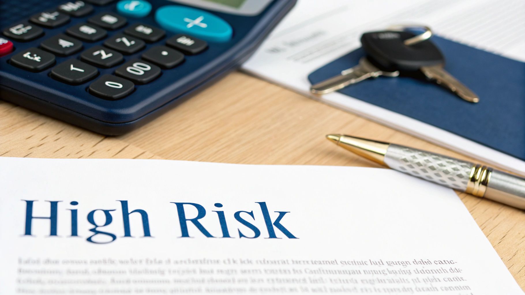 A car rental agent handing keys over a counter to a customer.