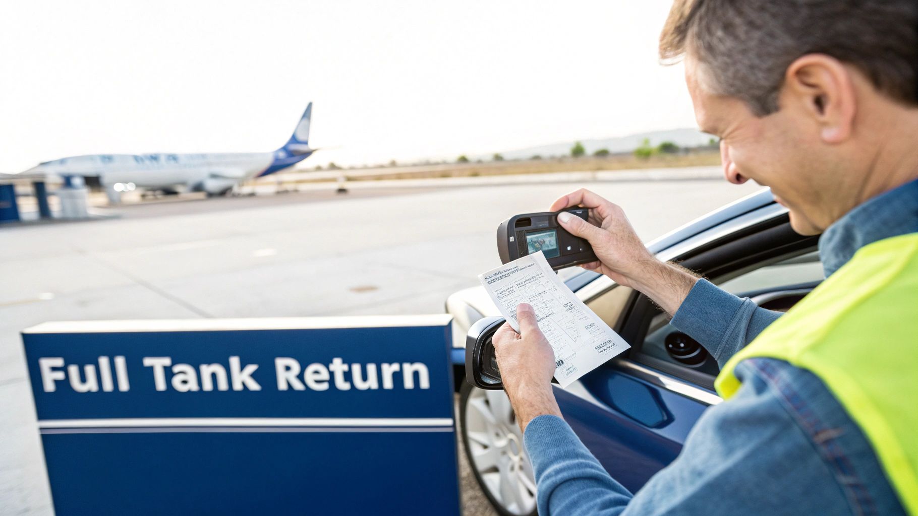 Return the Vehicle with a Full Tank and Document the Condition