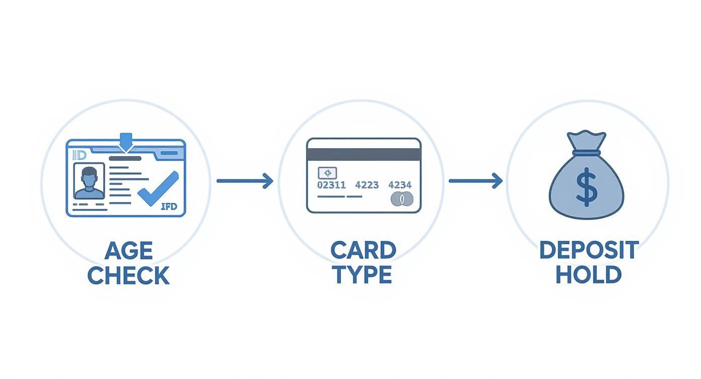 Infographic about debit card car rental