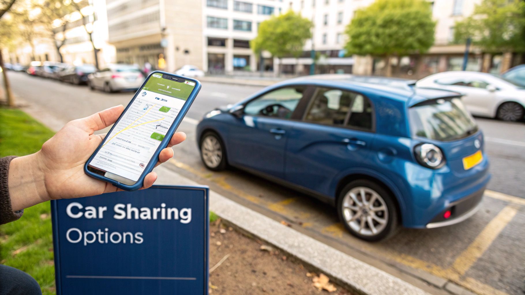 Hourly car sharing option