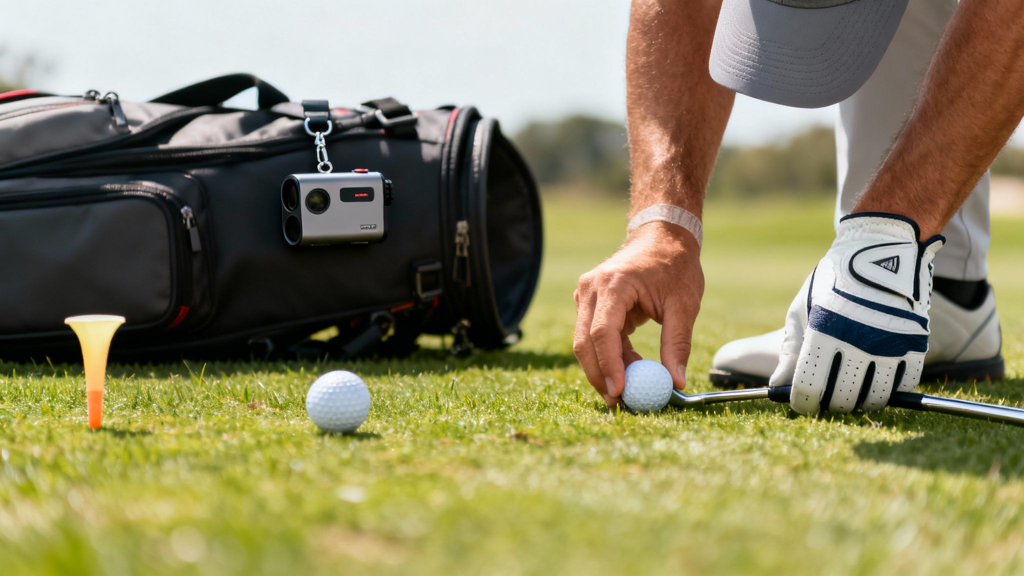 Golfers using accessories