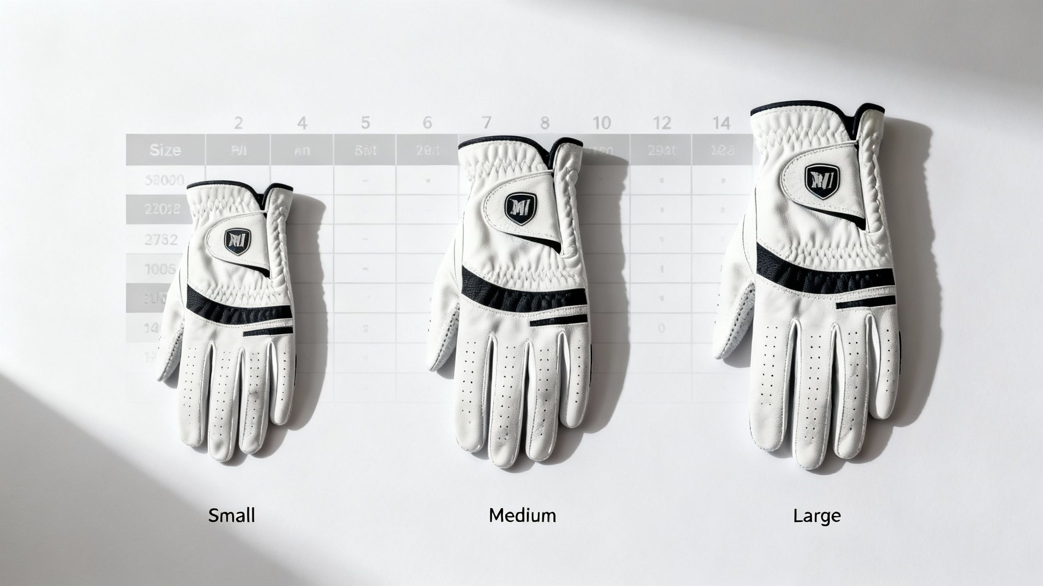 Man's hands with a golf club and glove