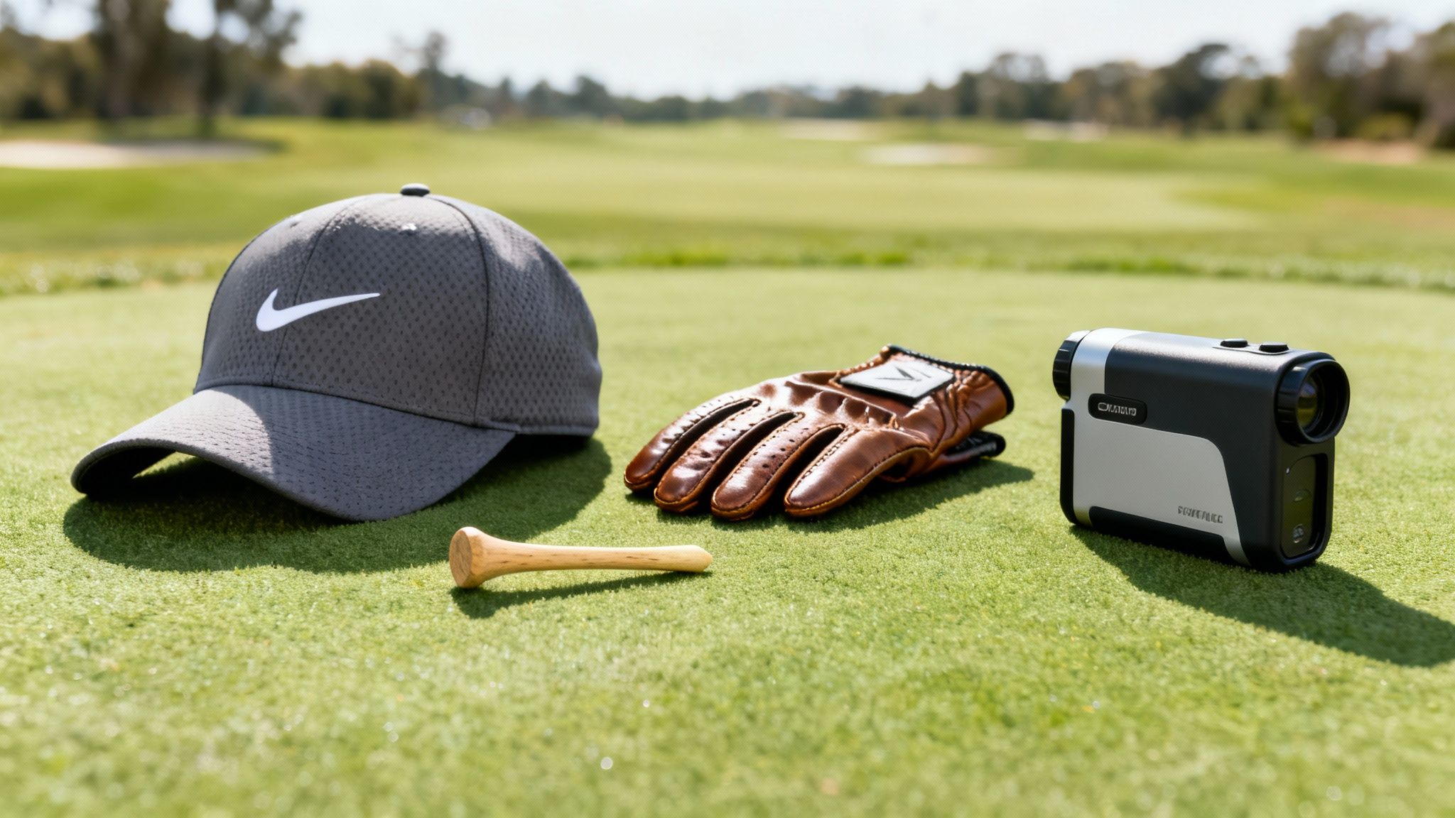 Golf gear laid out