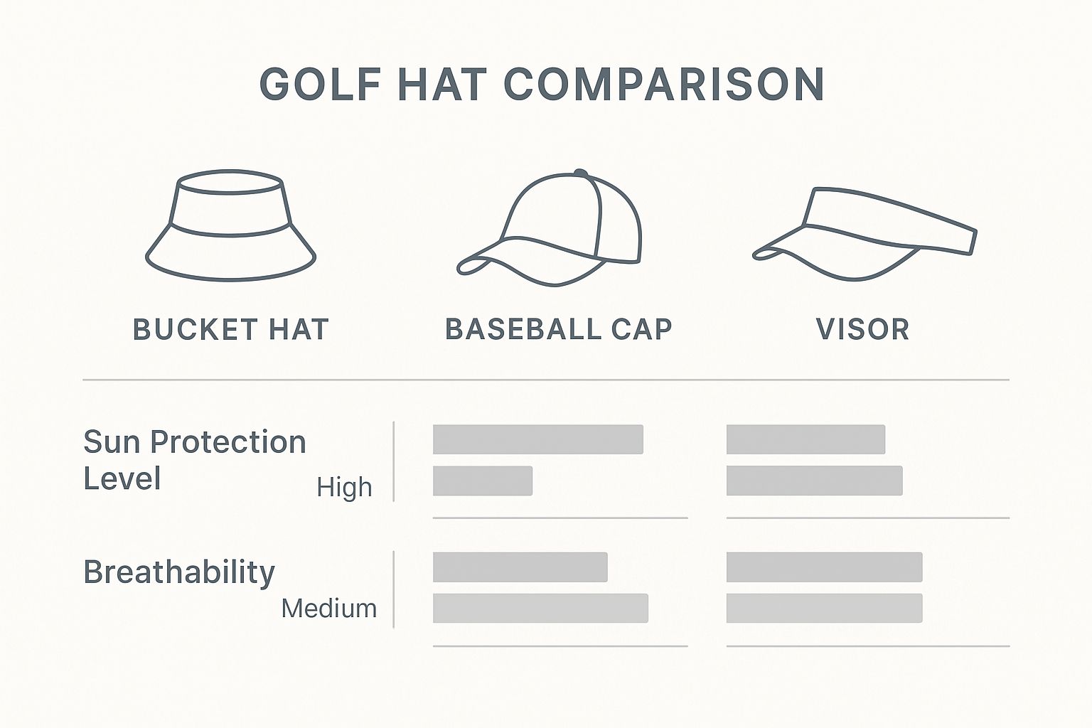 Infographic about cool golf hats for men