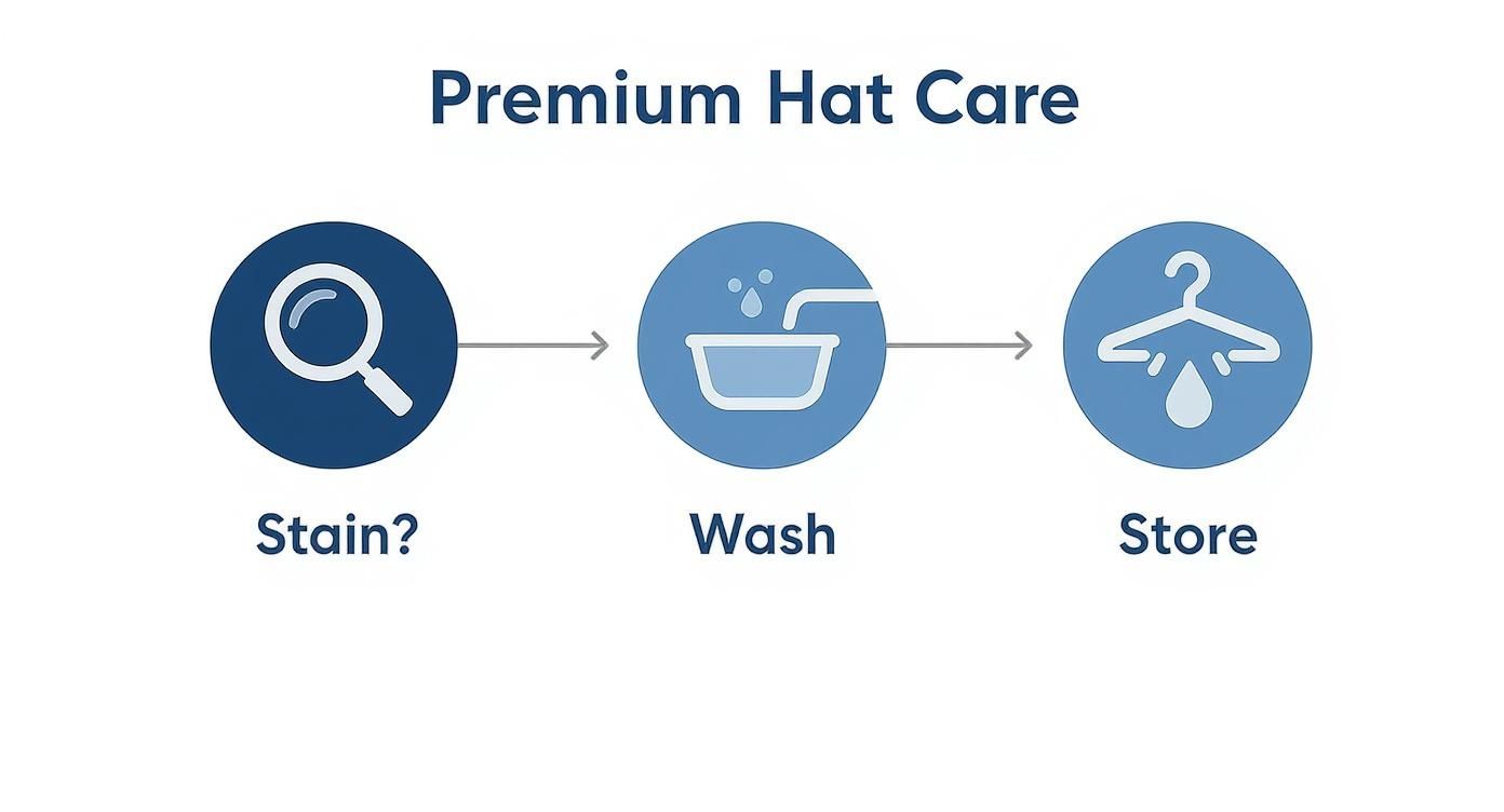 Infographic about premium golf hats