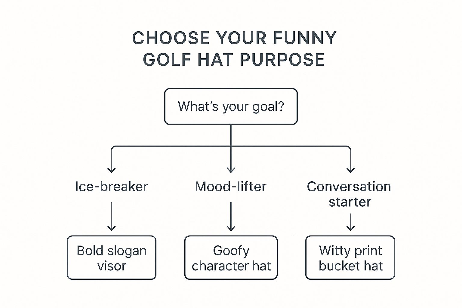 Infographic about funny golf hats for men
