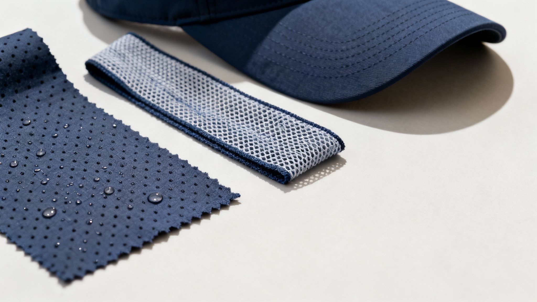 Man in a white golf hat looking at the course