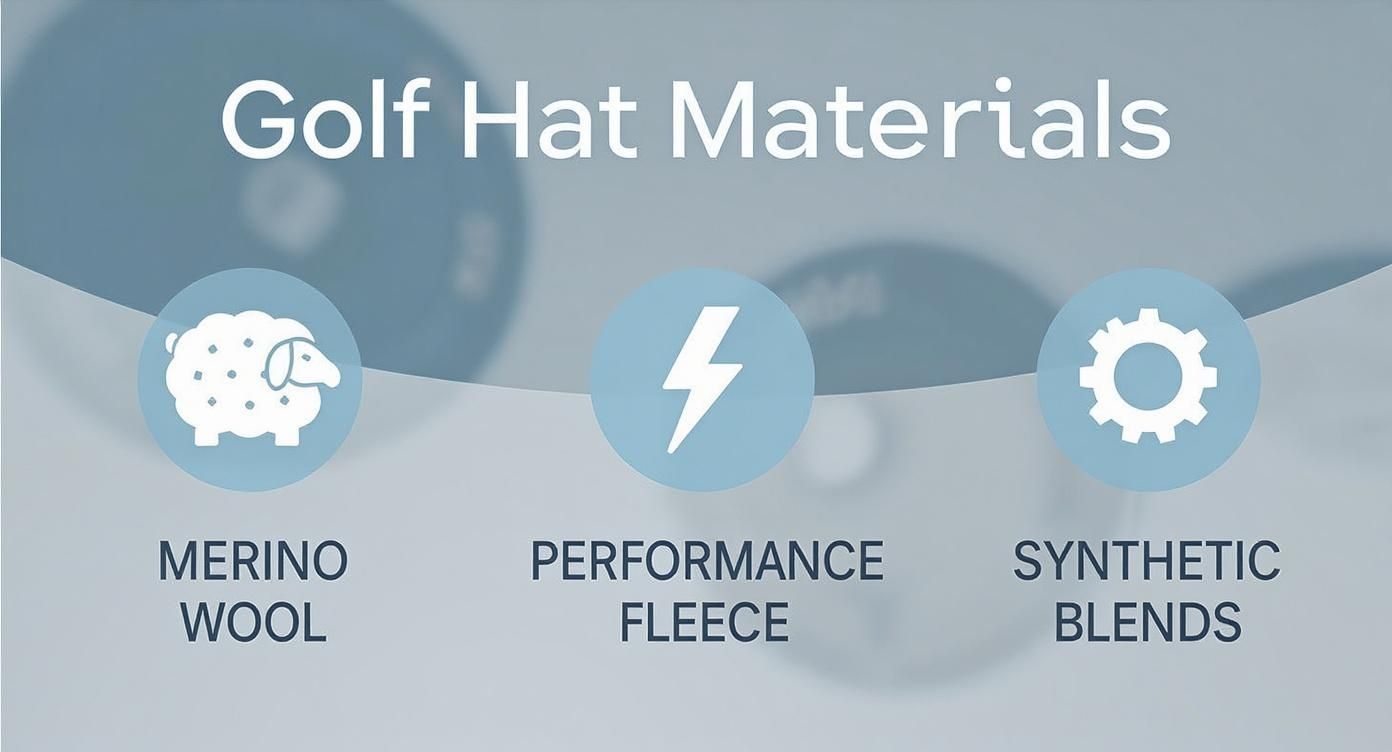 Infographic about golf winter hat