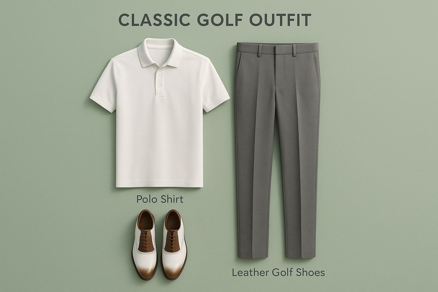 Infographic about classic golf attire
