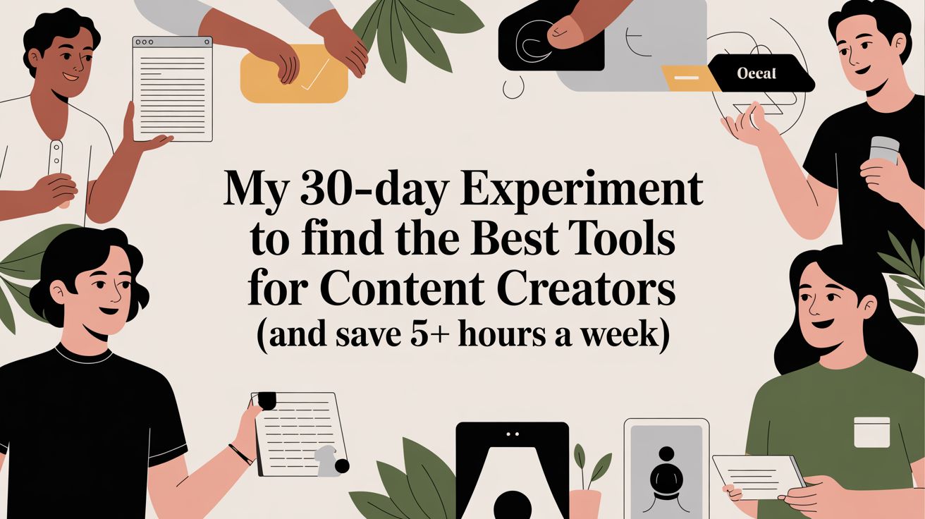 My 30-Day Experiment to Find the Best Tools for Content Creators (and Save 5+ Hours a Week)