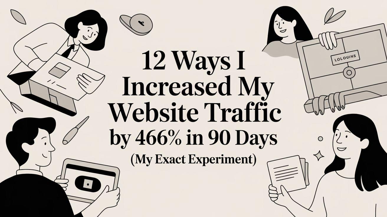 12 Ways I Increased My Website Traffic by 466% in 90 Days (My Exact Experiment)