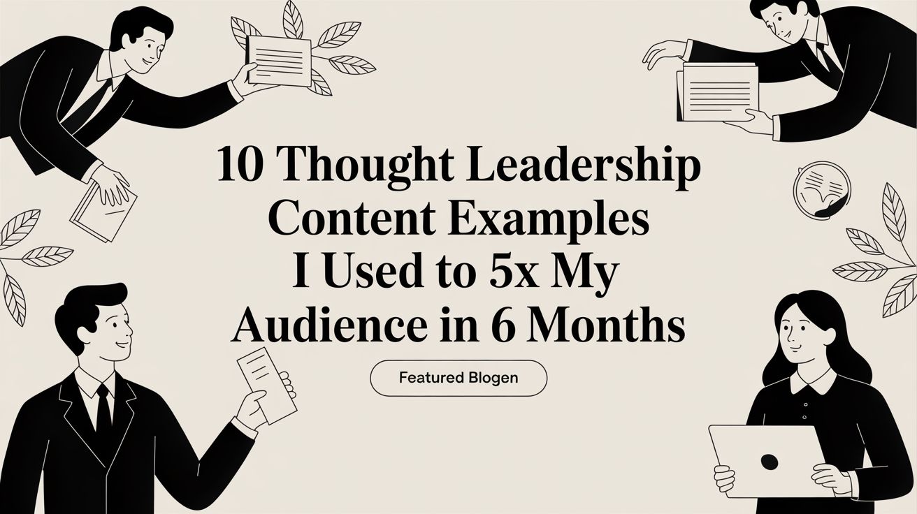 10 Thought Leadership Content Examples I Used to 5x My Audience in 6 Months